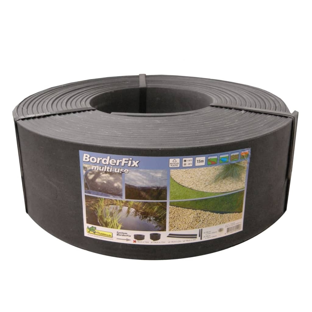 vidaXL Borderrand 7 mm 14cmx15m zwart