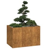 vidaXL Plantenbak roestig 120x80x80 cm weervast staal