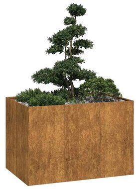 vidaXL Plantenbak roestig 120x80x80 cm weervast staal