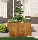 vidaXL Plantenbak roestig 120x80x80 cm weervast staal