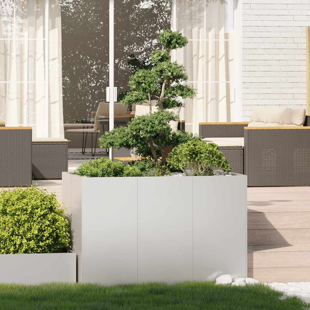 vidaXL Plantenbak 120x80x80 cm roestvrij staal