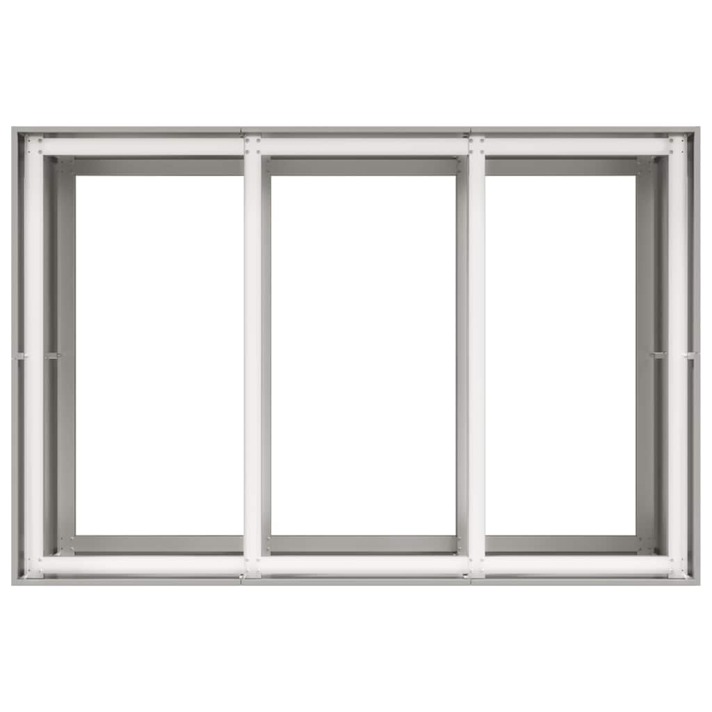 vidaXL Plantenbak 120x80x80 cm roestvrij staal