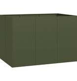 vidaXL Plantenbak 120x80x80 cm staal olijfgroen