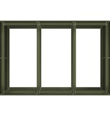 vidaXL Plantenbak 120x80x80 cm staal olijfgroen