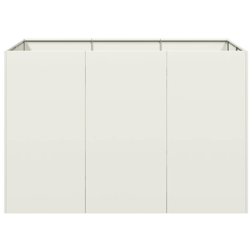 vidaXL Plantenbak 120x80x80 cm staal wit