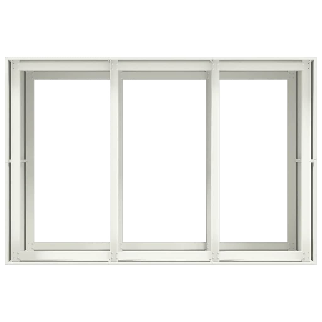 vidaXL Plantenbak 120x80x80 cm staal wit