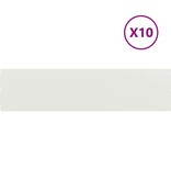 vidaXL Gazonranden 10 st 25x103 cm koudgewalst staal wit