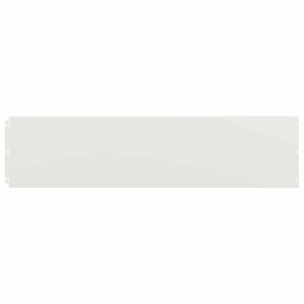 vidaXL Gazonranden 10 st 25x103 cm koudgewalst staal wit