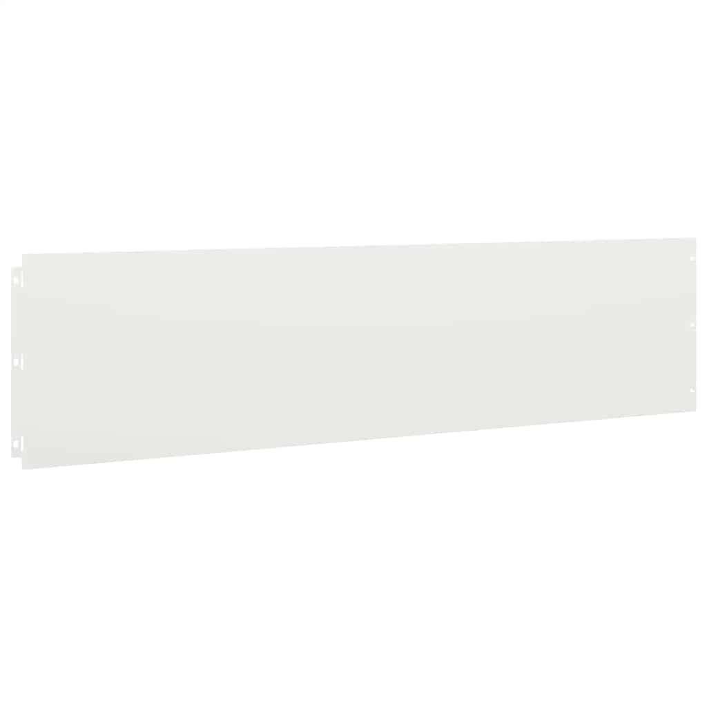 vidaXL Gazonranden 10 st 25x103 cm koudgewalst staal wit