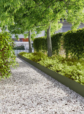 VidaXL Gazonranden 10 st 20x103 cm koudgewalst staal olijfgroen