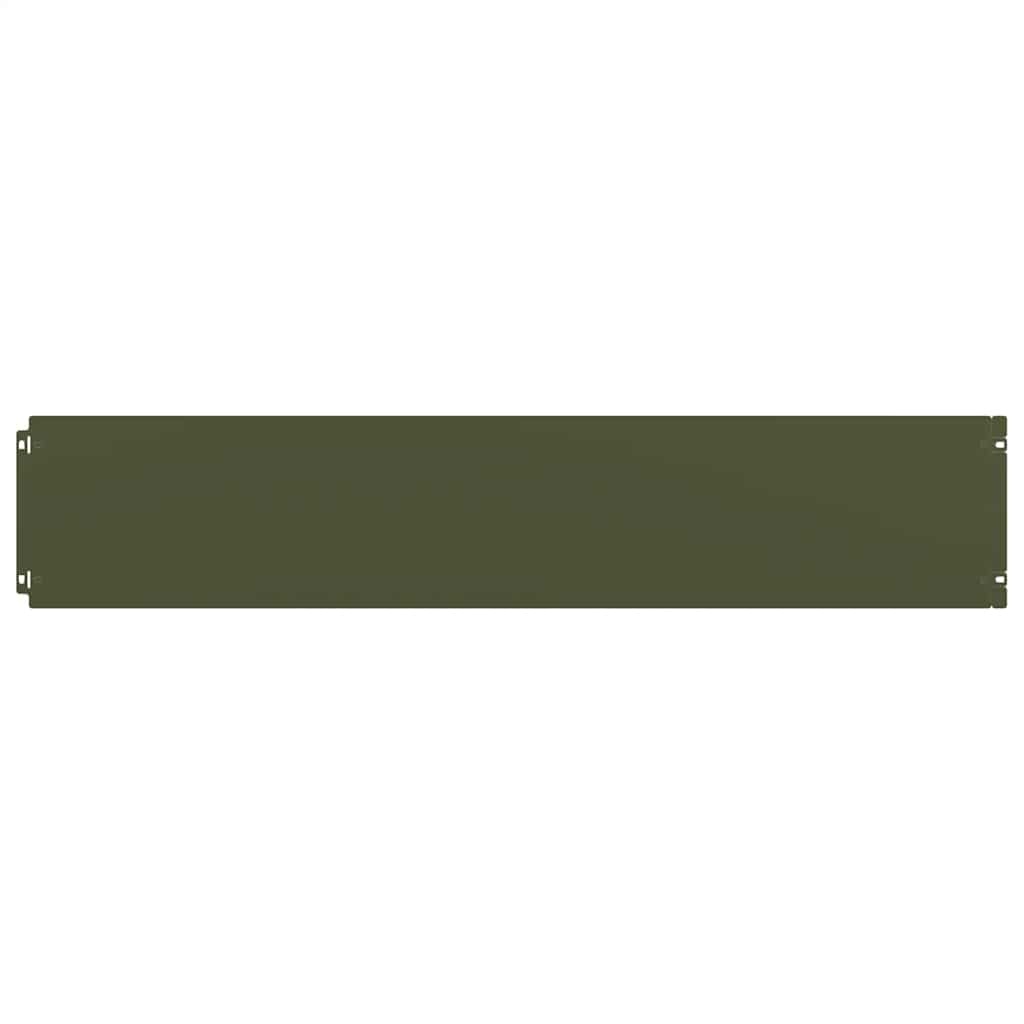 VidaXL Gazonranden 10 st 20x103 cm koudgewalst staal olijfgroen