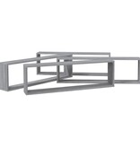 VidaXL Wandschappen kubus 4 st 100x15x30 cm bewerkt hout grijs sonoma