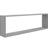 VidaXL Wandschappen kubus 4 st 100x15x30 cm bewerkt hout grijs sonoma