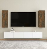 vidaXL Tv-meubelen 2 st 30,5x30x90 cm bewerkt hout gerookt eikenkleur