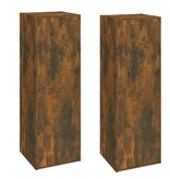 vidaXL Tv-meubelen 2 st 30,5x30x90 cm bewerkt hout gerookt eikenkleur