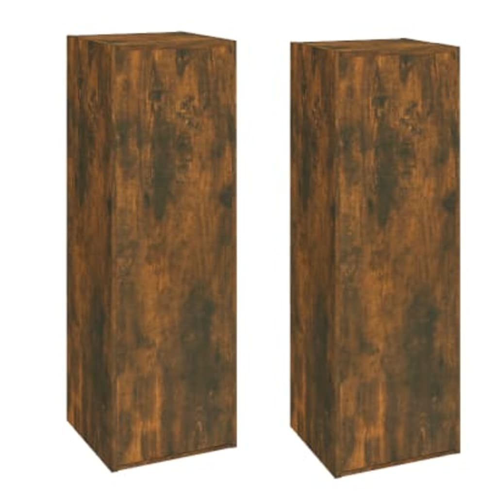 vidaXL Tv-meubelen 2 st 30,5x30x90 cm bewerkt hout gerookt eikenkleur