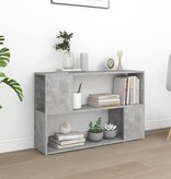 vidaXL Boekenkast 100x24x63 cm bewerkt hout betongrijs