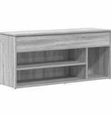 vidaXL Schoenenbank 102x30,5x45cm bewerkt hout grijs sonoma eikenkleur