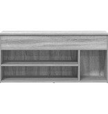 vidaXL Schoenenbank 102x30,5x45cm bewerkt hout grijs sonoma eikenkleur