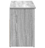 vidaXL Schoenenbank 102x30,5x45cm bewerkt hout grijs sonoma eikenkleur