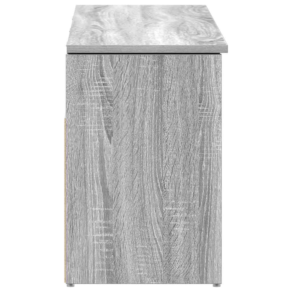 vidaXL Schoenenbank 102x30,5x45cm bewerkt hout grijs sonoma eikenkleur