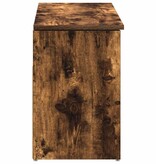 vidaXL Schoenenbank 102x30,5x45 cm bewerkt hout gerookt eikenkleurig