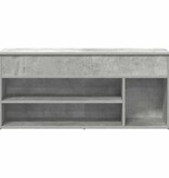 vidaXL Schoenenbank 102x30,5x45 cm bewerkt hout betongrijs