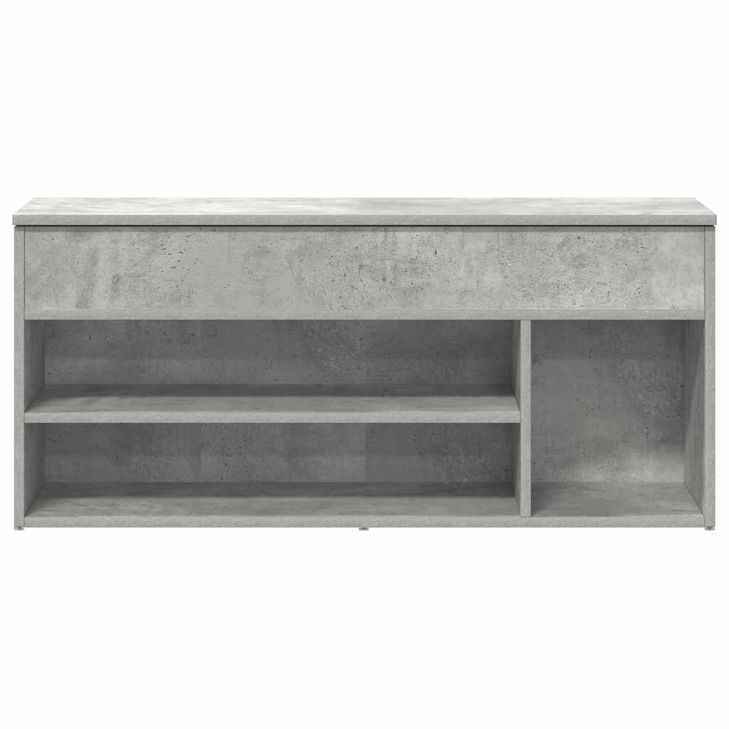 vidaXL Schoenenbank 102x30,5x45 cm bewerkt hout betongrijs