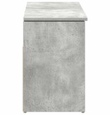 vidaXL Schoenenbank 102x30,5x45 cm bewerkt hout betongrijs