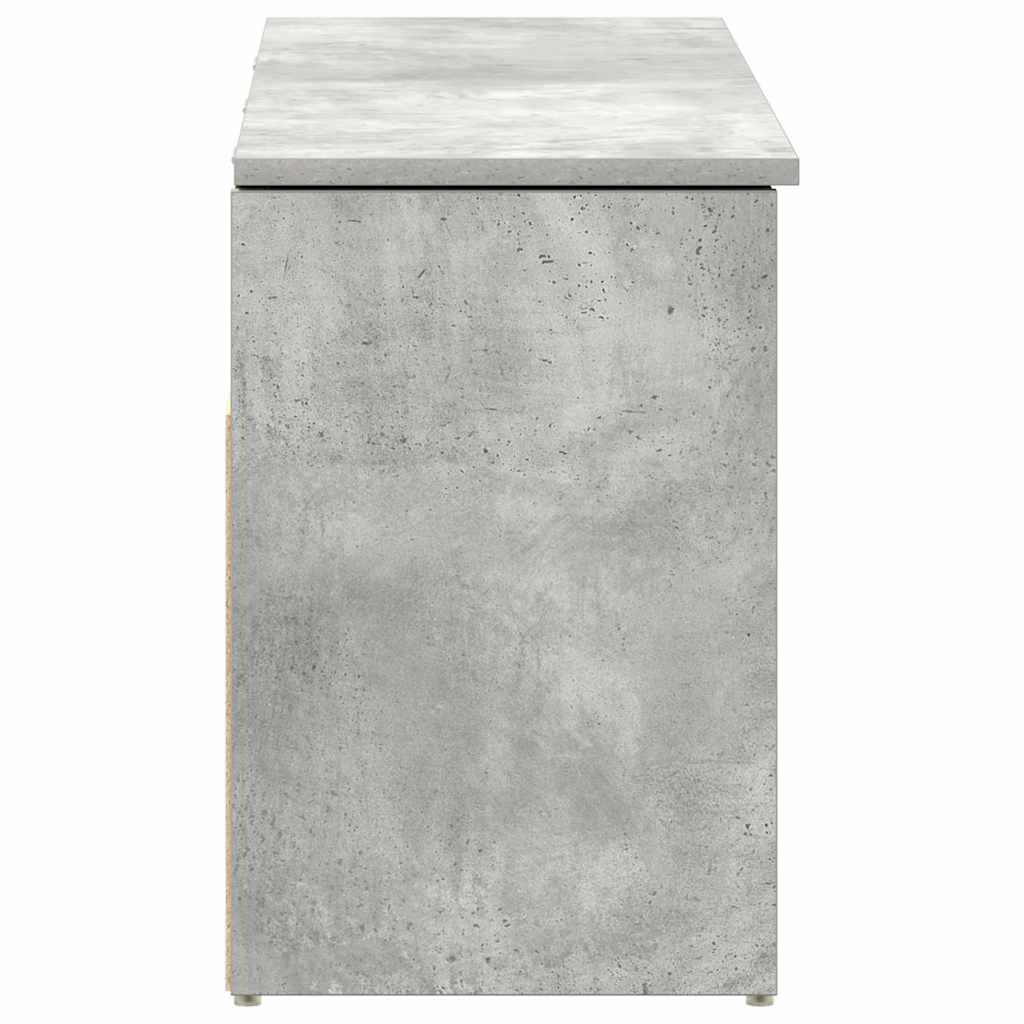 vidaXL Schoenenbank 102x30,5x45 cm bewerkt hout betongrijs