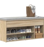 vidaXL Schoenenbank 102x30,5x45 cm bewerkt hout sonoma eikenkleurig
