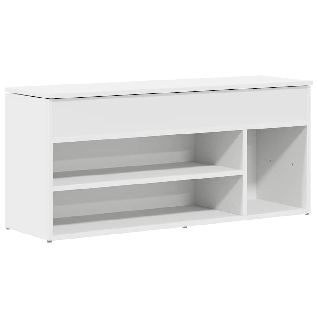 vidaXL Schoenenbank 102x30,5x45 cm bewerkt hout wit