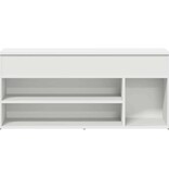 vidaXL Schoenenbank 102x30,5x45 cm bewerkt hout wit