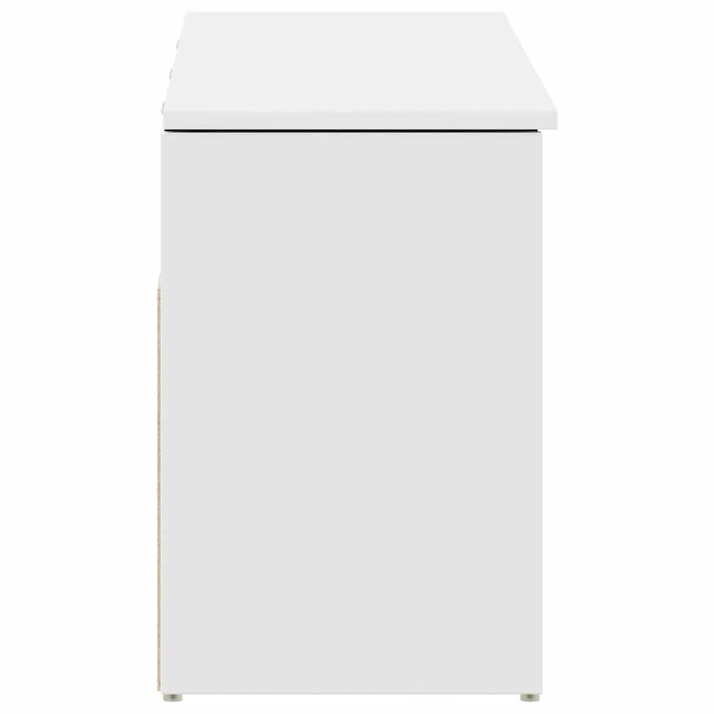 vidaXL Schoenenbank 102x30,5x45 cm bewerkt hout wit
