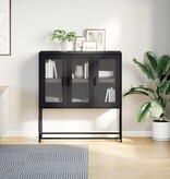 vidaXL Dressoir 100,5x39x107 cm koudgewalst staal antracietkleurig