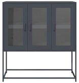 vidaXL Dressoir 100,5x39x107 cm koudgewalst staal antracietkleurig