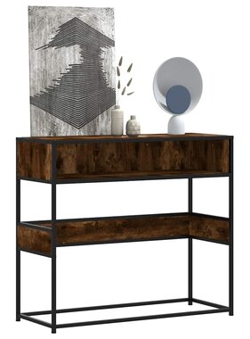 VidaXL Wandtafel 90x35x80 cm bewerkt hout gerookt eikenkleurig