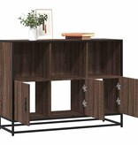 vidaXL Dressoir 100x35x76 cm bewerkt hout bruin eikenkleur