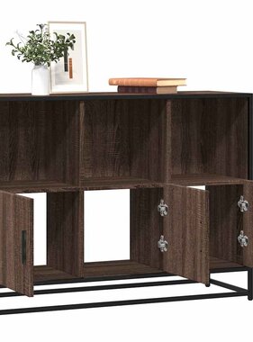 VidaXL Dressoir 100x35x76 cm bewerkt hout bruin eikenkleur