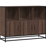 vidaXL Dressoir 100x35x76 cm bewerkt hout bruin eikenkleur