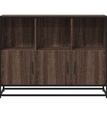 vidaXL Dressoir 100x35x76 cm bewerkt hout bruin eikenkleur