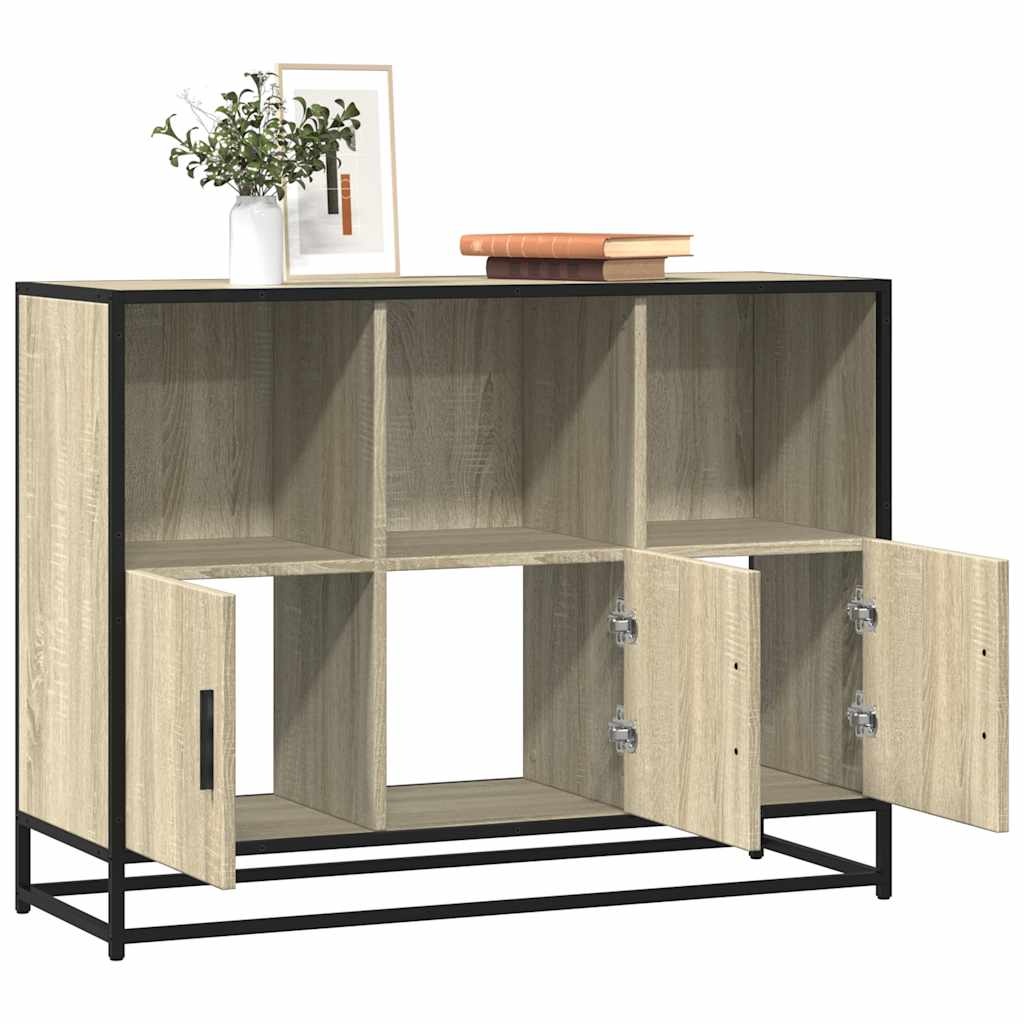 vidaXL Dressoir 100x35x76 cm bewerkt hout sonoma eikenkleurig