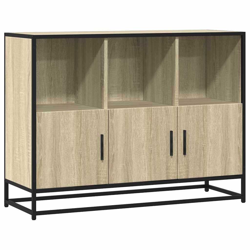 vidaXL Dressoir 100x35x76 cm bewerkt hout sonoma eikenkleurig