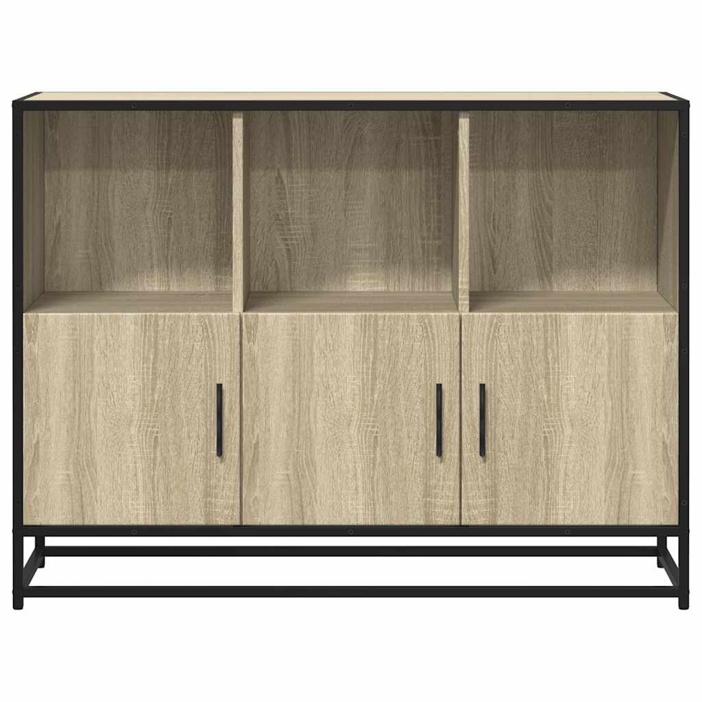 vidaXL Dressoir 100x35x76 cm bewerkt hout sonoma eikenkleurig