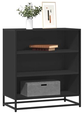 VidaXL Dressoir 68x35x76 cm bewerkt hout en metaal zwart