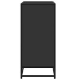 vidaXL Dressoir 68x35x76 cm bewerkt hout en metaal zwart