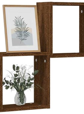 VidaXL Wandrekken kubus 2 st 30x15x30 cm gerookt bruin eiken