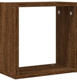 vidaXL Wandrekken kubus 2 st 30x15x30 cm gerookt bruin eiken