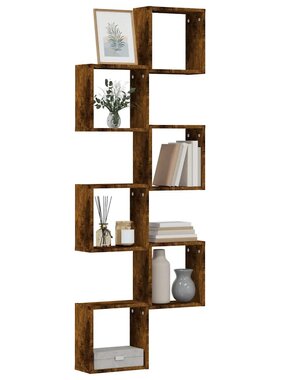 VidaXL Wandrekken kubus 6 st 30x15x30 cm gerookt eiken