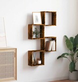 vidaXL Wandrekken kubus 4 st 30x15x30 cm gerookt eiken